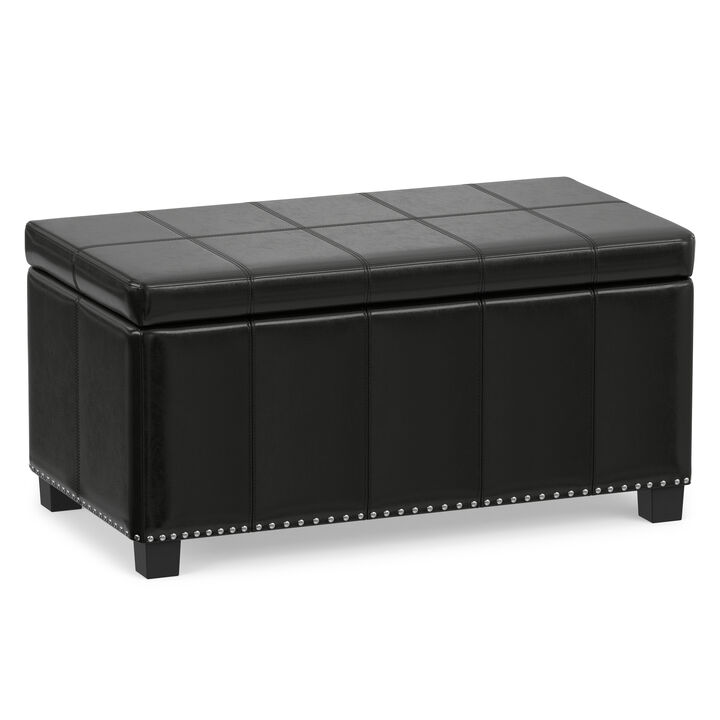 Simpli Home Amelia Storage Ottoman Bench