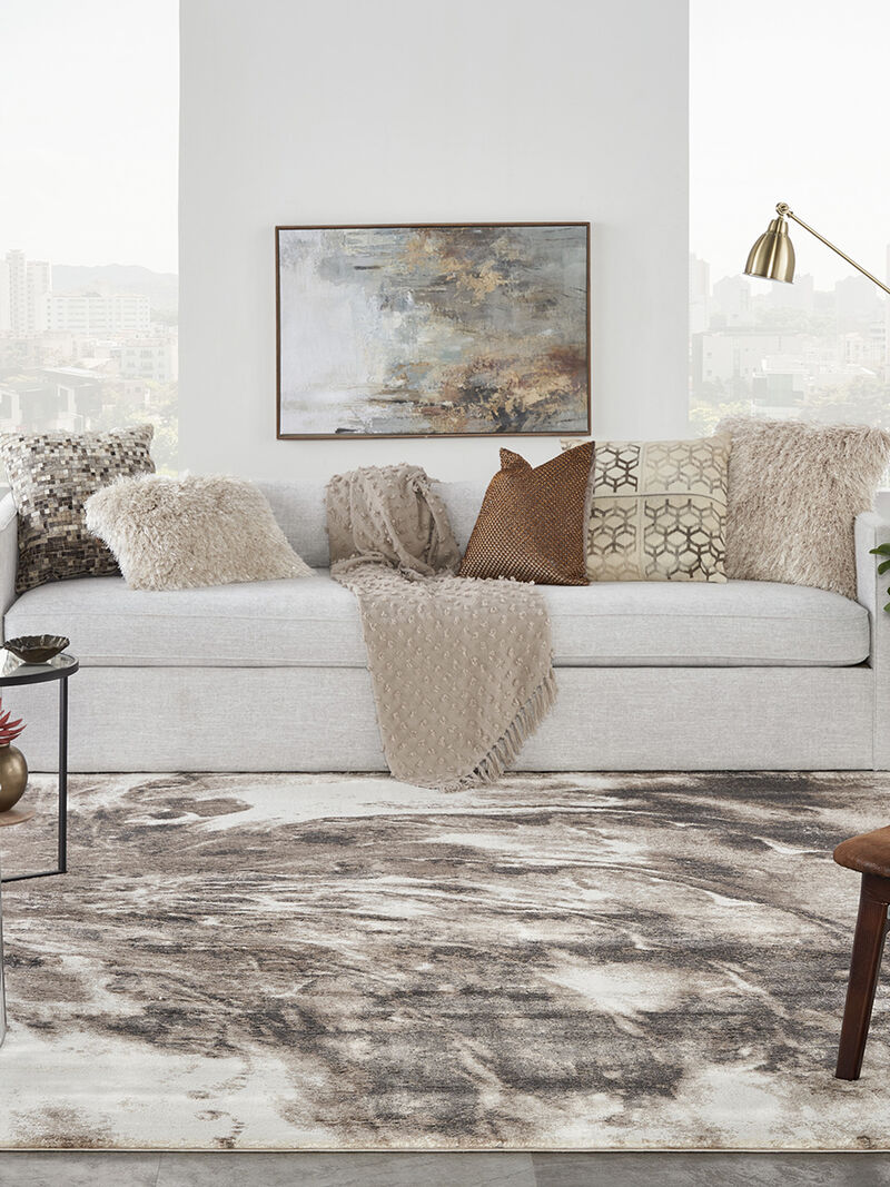 American Manor AMR03 Ivory/Mocha 3'11" x 5'11" Rug