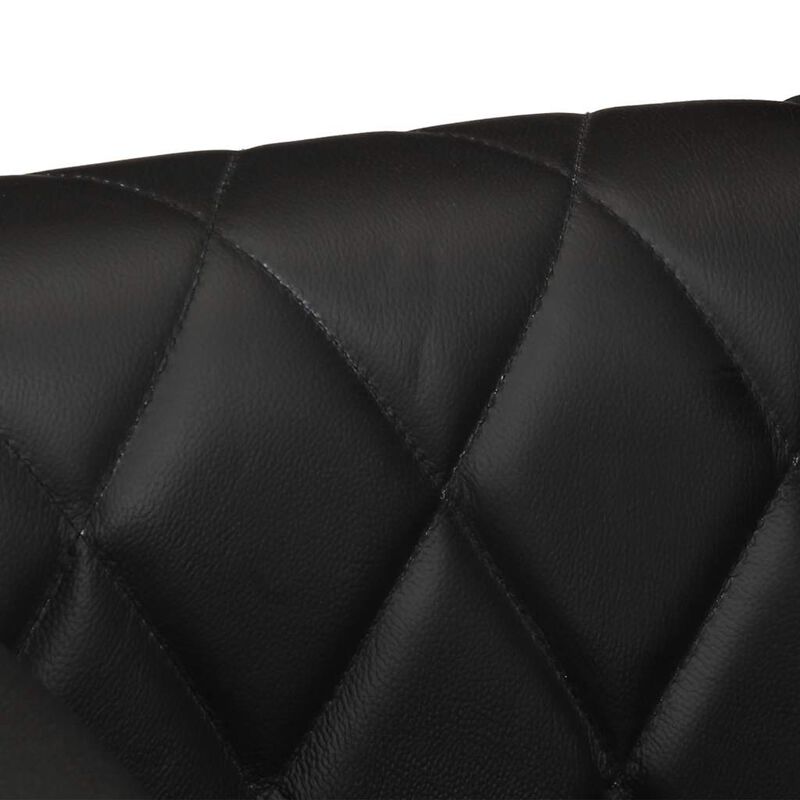 Tub Chair Black Real Goat Leather