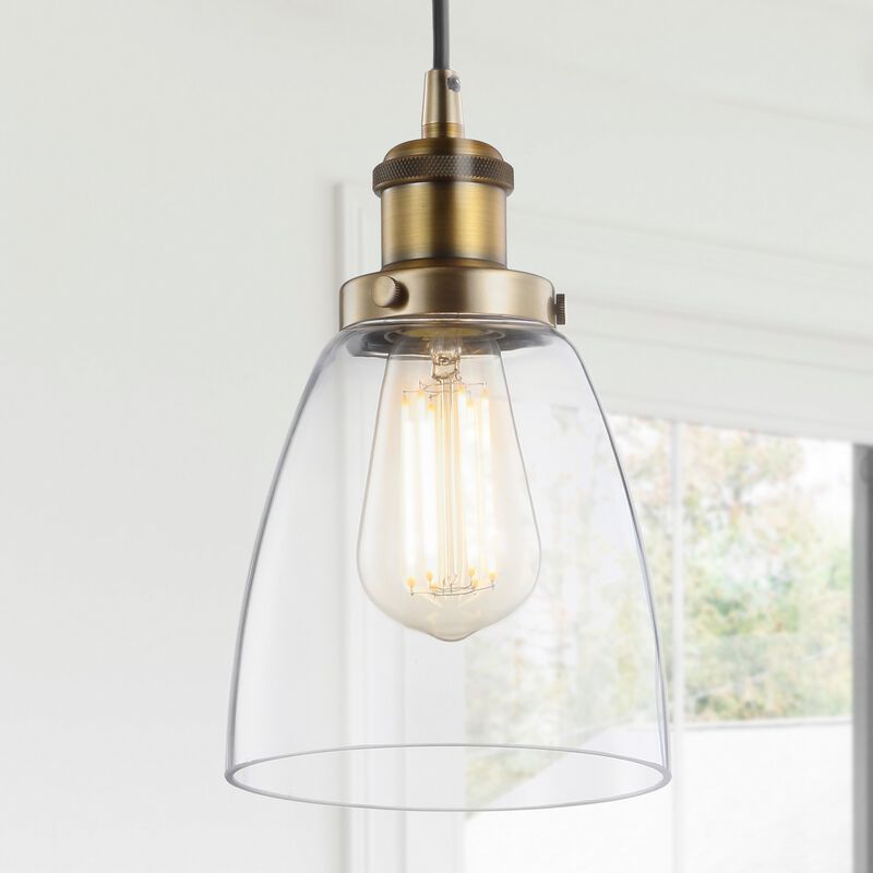Cleo Adjustable Metal/Glass LED Pendant