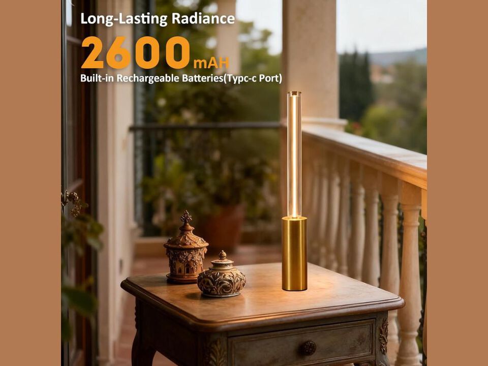 Touch Lamp &ndash; Portable USB Rechargeable Night Light, 28h Battery, 3‑Level Dimming