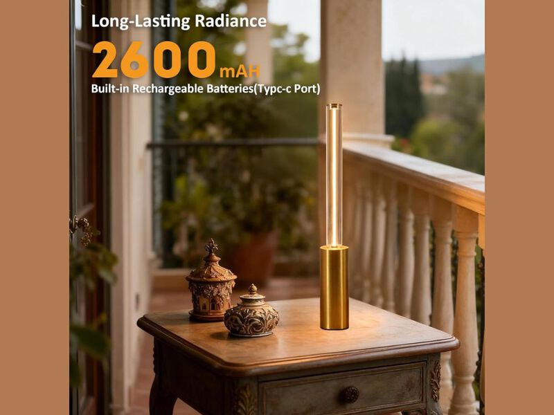Touch Lamp &ndash; Portable USB Rechargeable Night Light, 28h Battery, 3‑Level Dimming image number 1