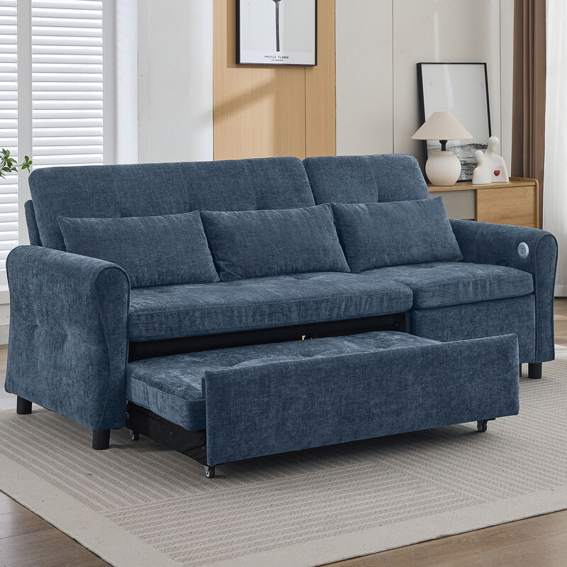 Merax hree-seater Sofa with a Sofa Bed and a Reversible Recliner Sofa