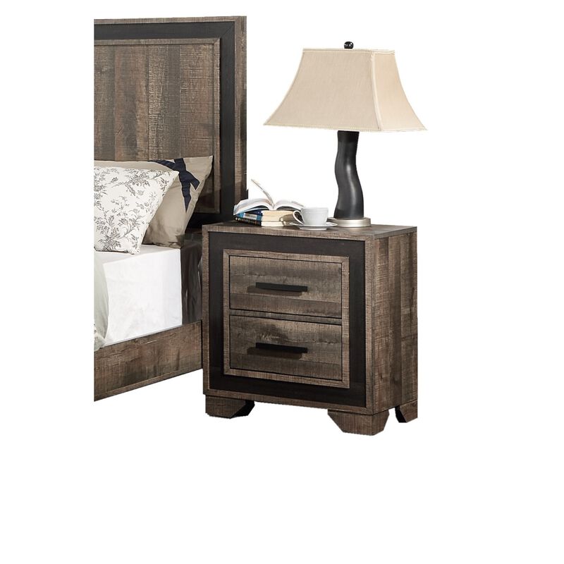 Streamdale Oak Nightstand with 2 Drawers image number 2