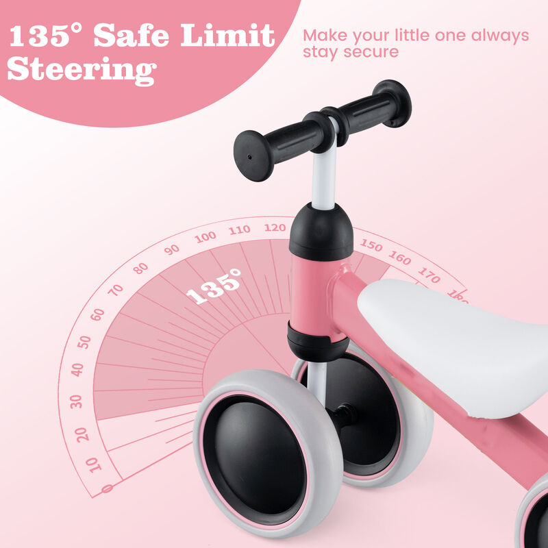 Baby Balance Bike with 4 Wheels and No Pedal Design for Toddlers image number 4