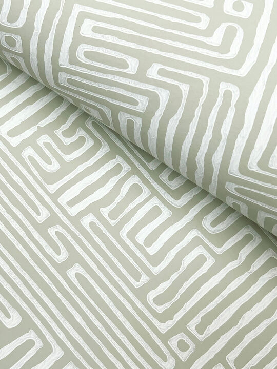 Passages Green Wallpaper