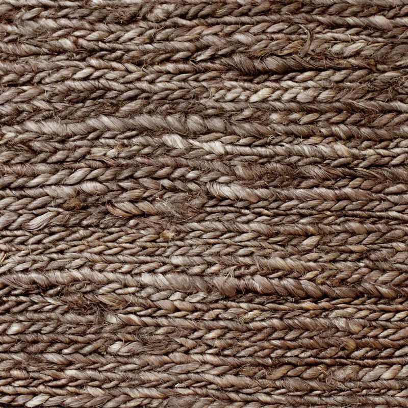 HAND KNOTTED SUMAK JUTE ECO-FRIENDLY Solid AREA RUGS - Rectangle Shape, Solid Plain, High Pile, Natural Fiber, Outdoor Indoor Handmade Area Rugs for Living Room (J00010) image number 3