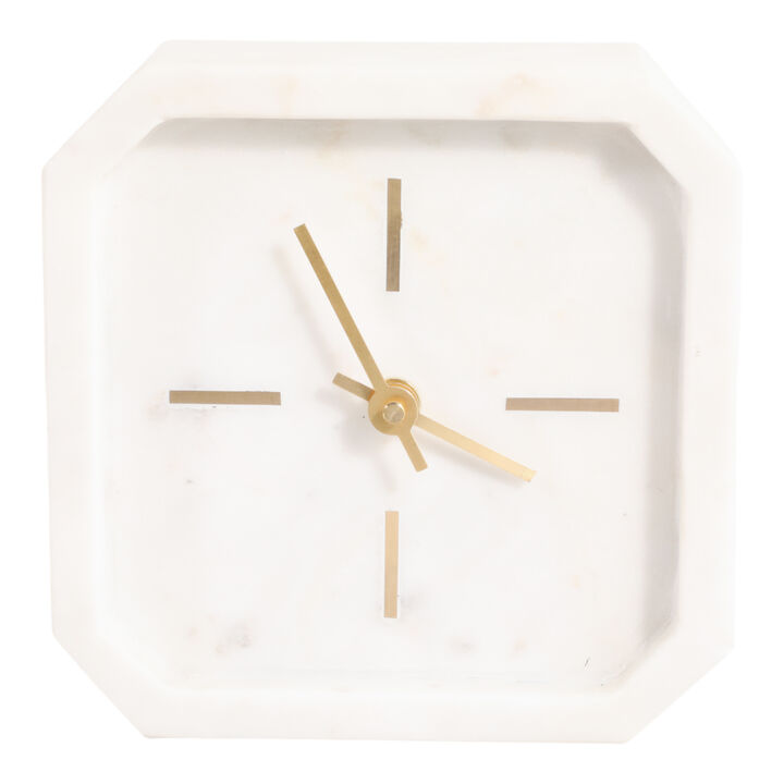 6x6" Marble Octagon Clock