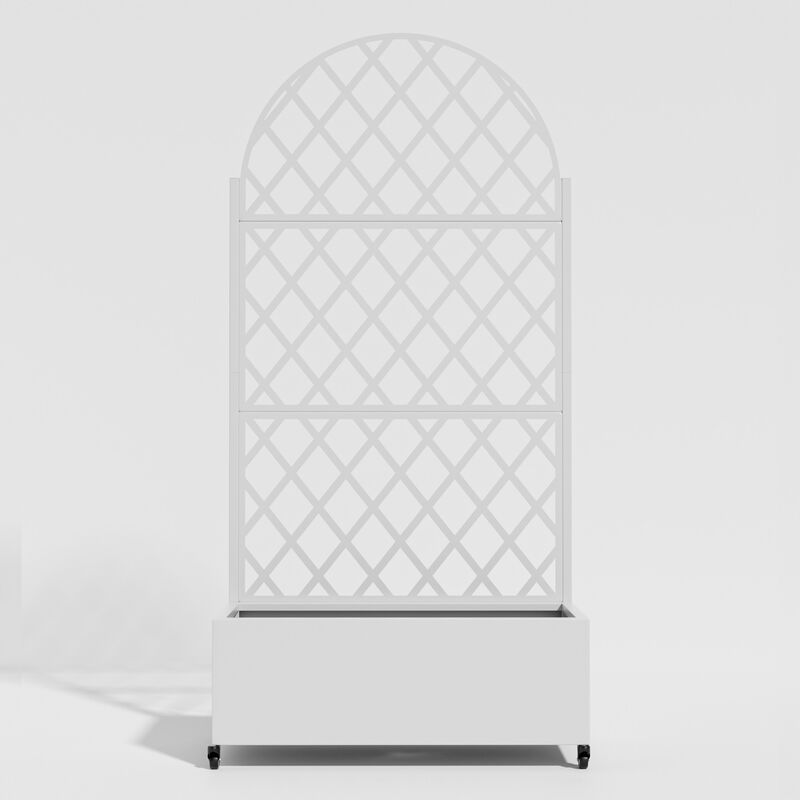 71*35.5 Archerd Metal Planter Box with Trellis image number 0