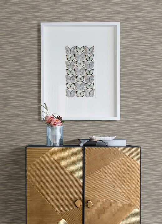 Benson Brown Faux Fabric Wallpaper (Set of 2)