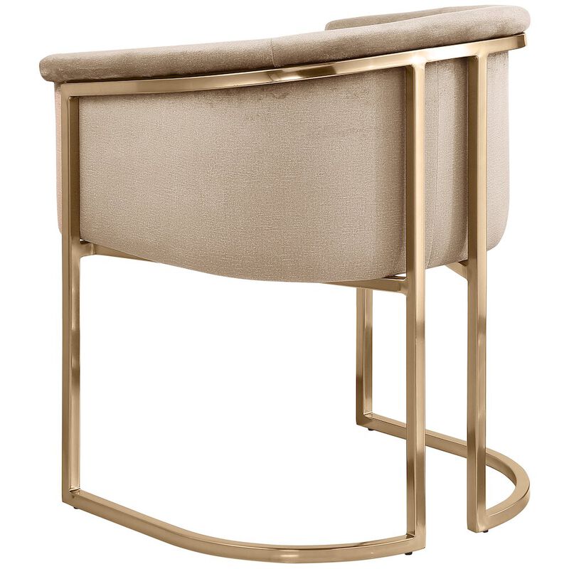 Meridian Furniture Tierra Beige Velvet Dining Chair
