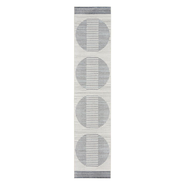 HomeRoots Geometric Washable Runner Rug