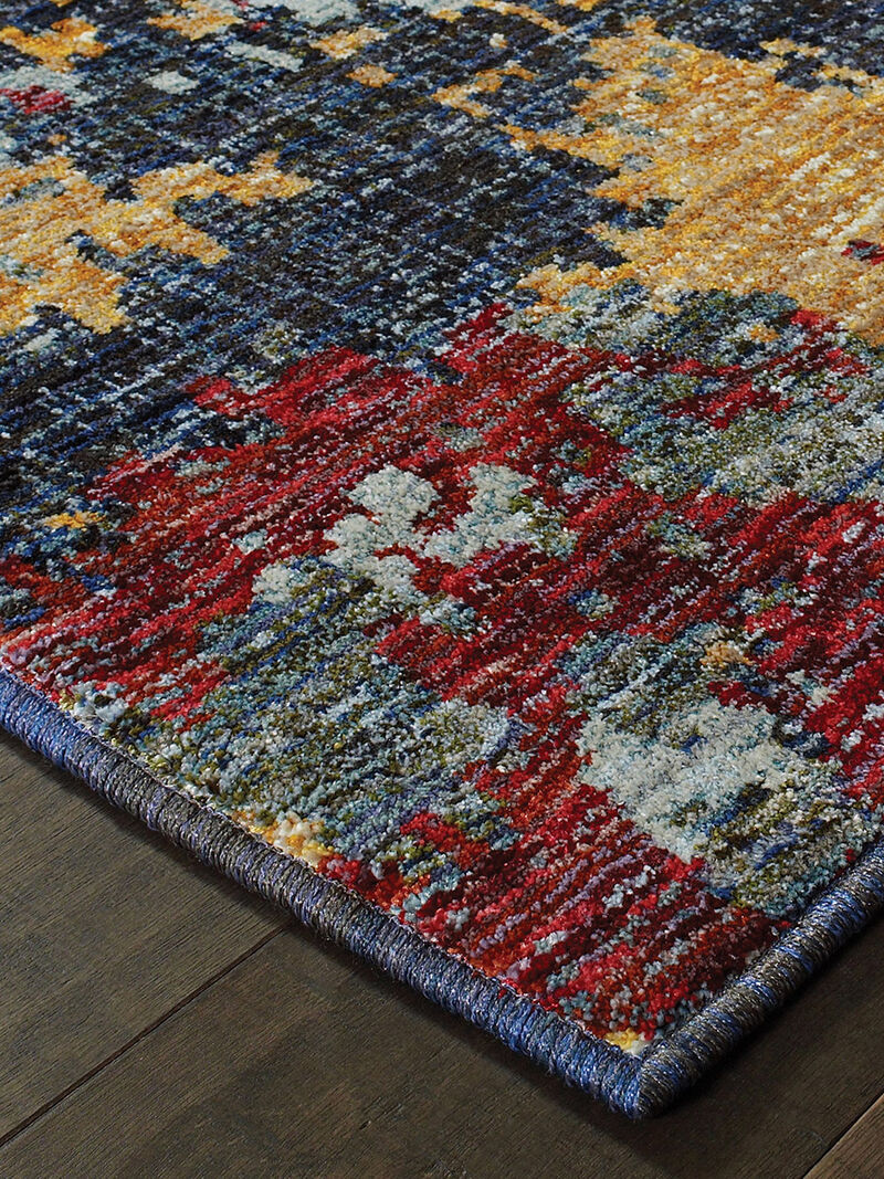 Evolution 8036C 2'3" x 8' Runner Blue Rug image number 1