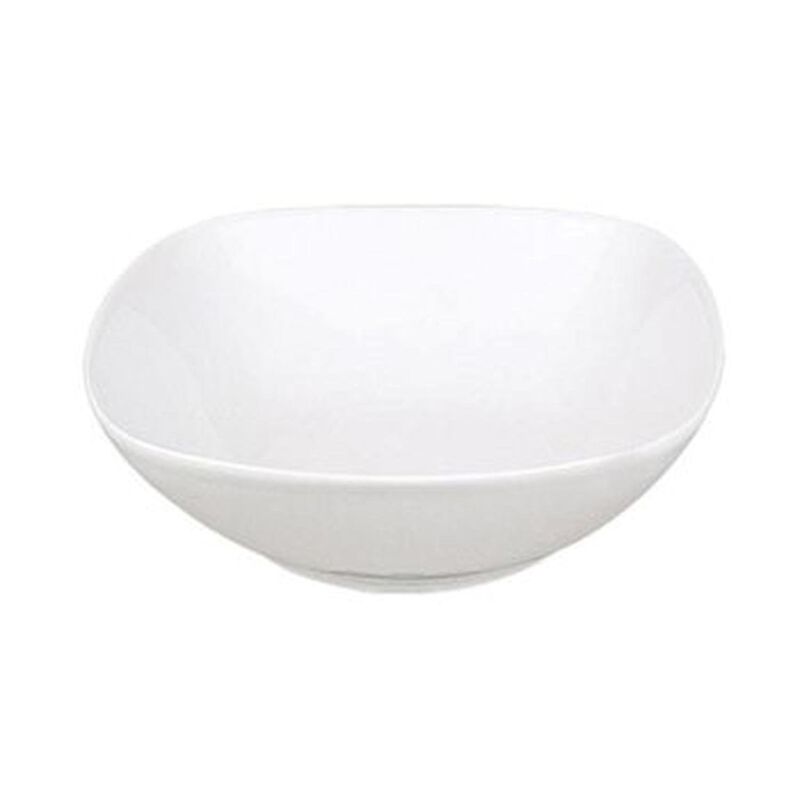 Mimoza 8.25" x 8.25" x h:2.5" 36 oz. Square White Porcelain Bowl (Set of 2) image number 1