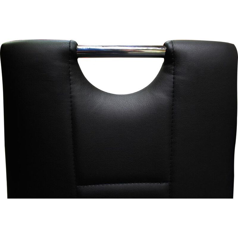 Best Master Furniture Best Master Beverly Faux Leather Upholstered Side Chair - Black (Set Of 2)