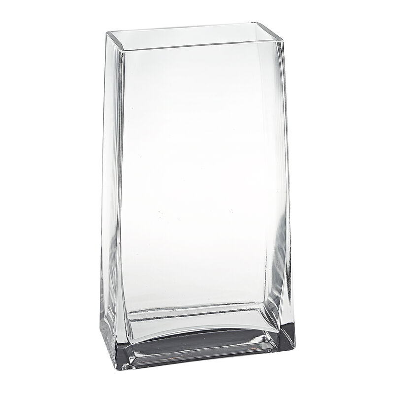 Handmade Glass Rectangle Vase for Tabletop or Home Floral Display image number 0