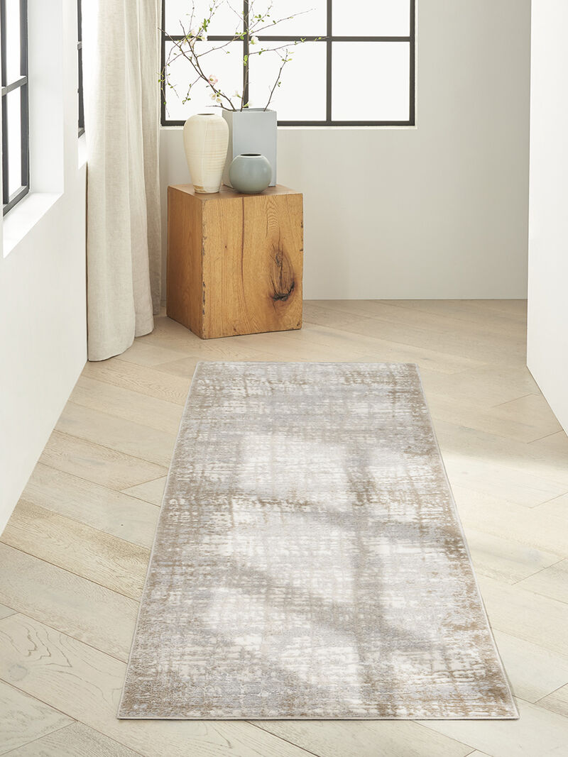 CK950 Rush CK950 Ivory/Taupe 2'3" x 7'3" Rug image number 4