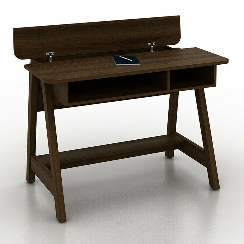 Costway Computer Desk Home Office Writing Workstation w/ Flip Top Compartment