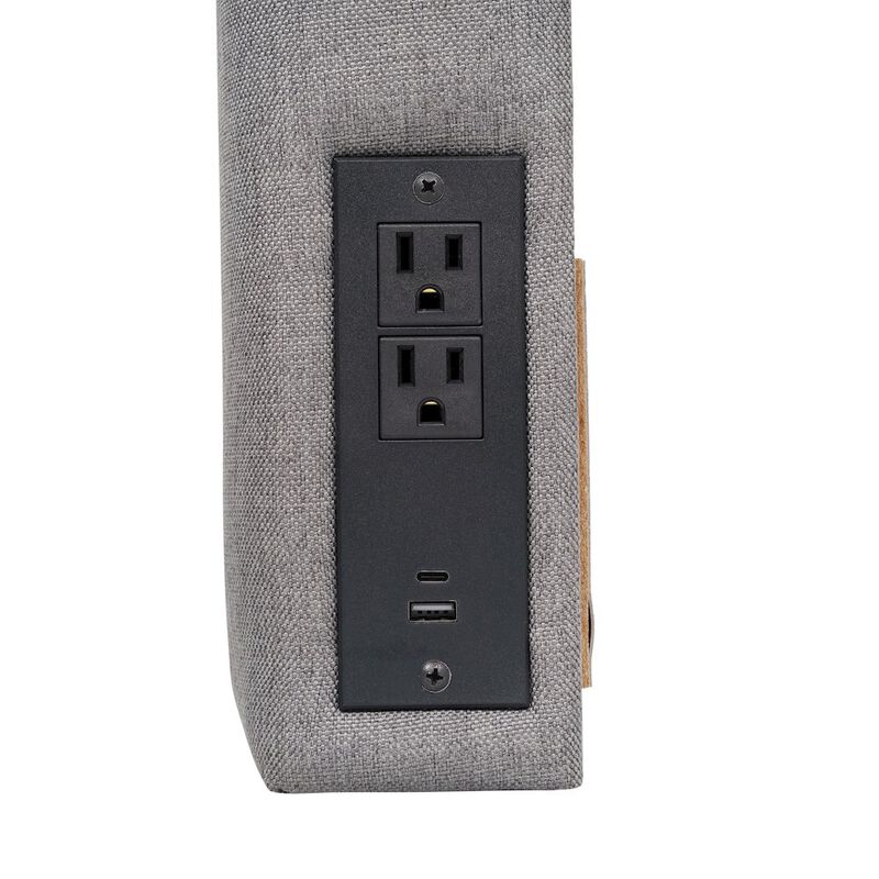 Flash Furniture Upholstered Twin Headboard with Two Power Outlets, USB Port image number 2