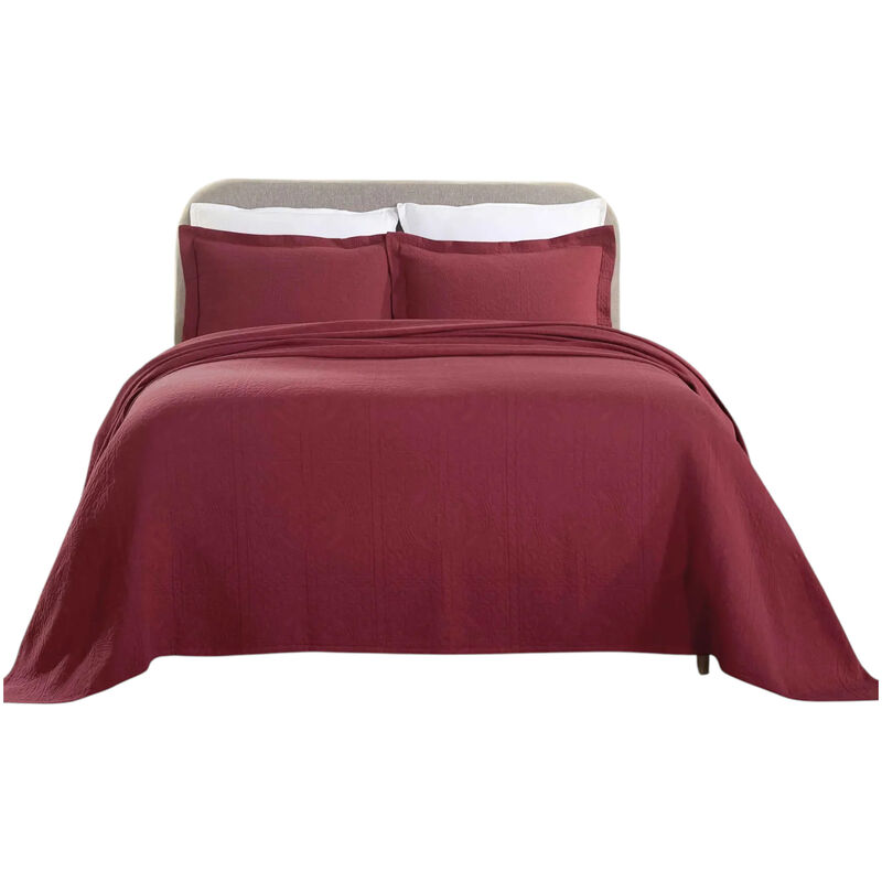 Lightweight Cotton Matelasse Bedspread and Shams Set for Bedroom image number 2