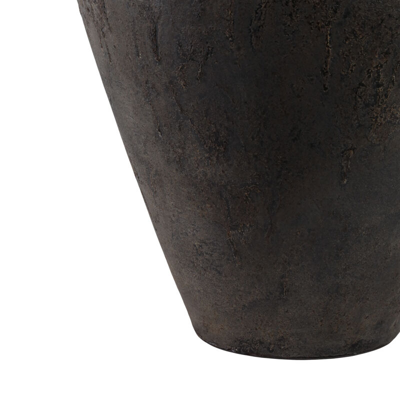 30" Terracotta Floor Vase, Rustic Black image number 4