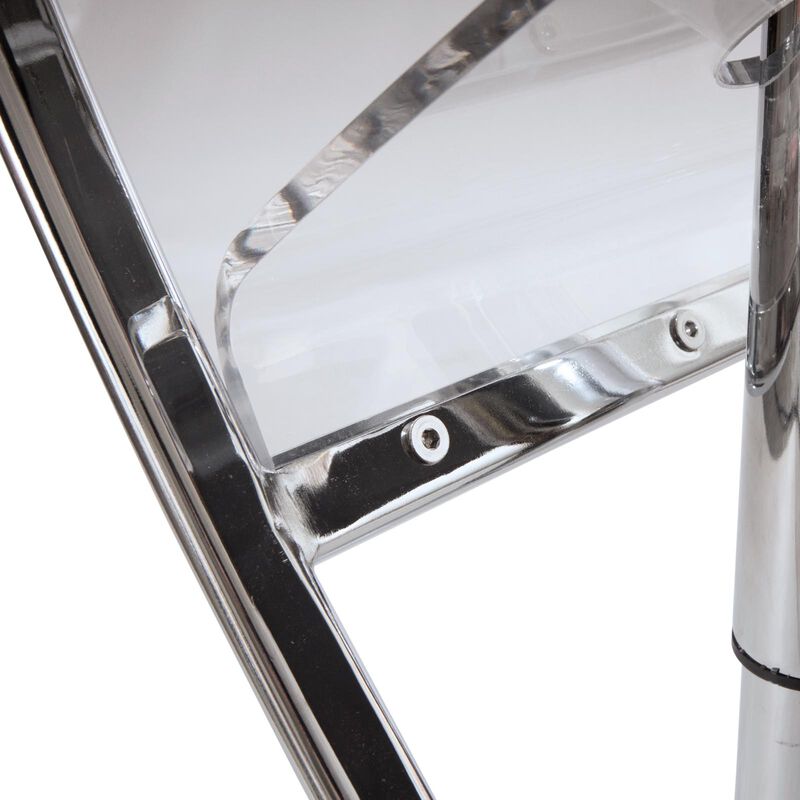 eisureMod Napoli Modern Clear Acrylic Bar Stools, Set of 2, Transparent Counter Height Kitchen & Dining Room, Sleek Design