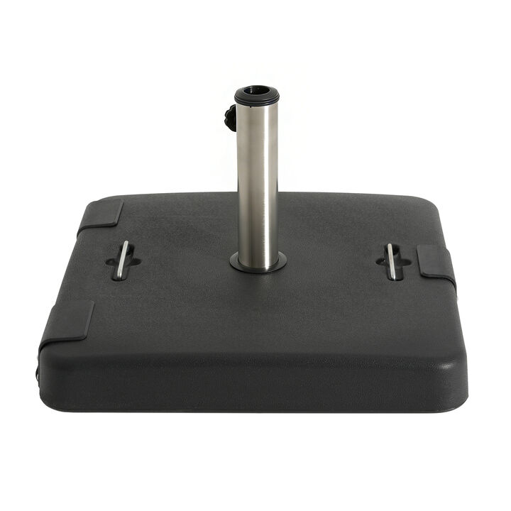 Christopher Knight Home Figi Outdoor 119 lb Concrete and Stainless Steel Square Umbrella Base