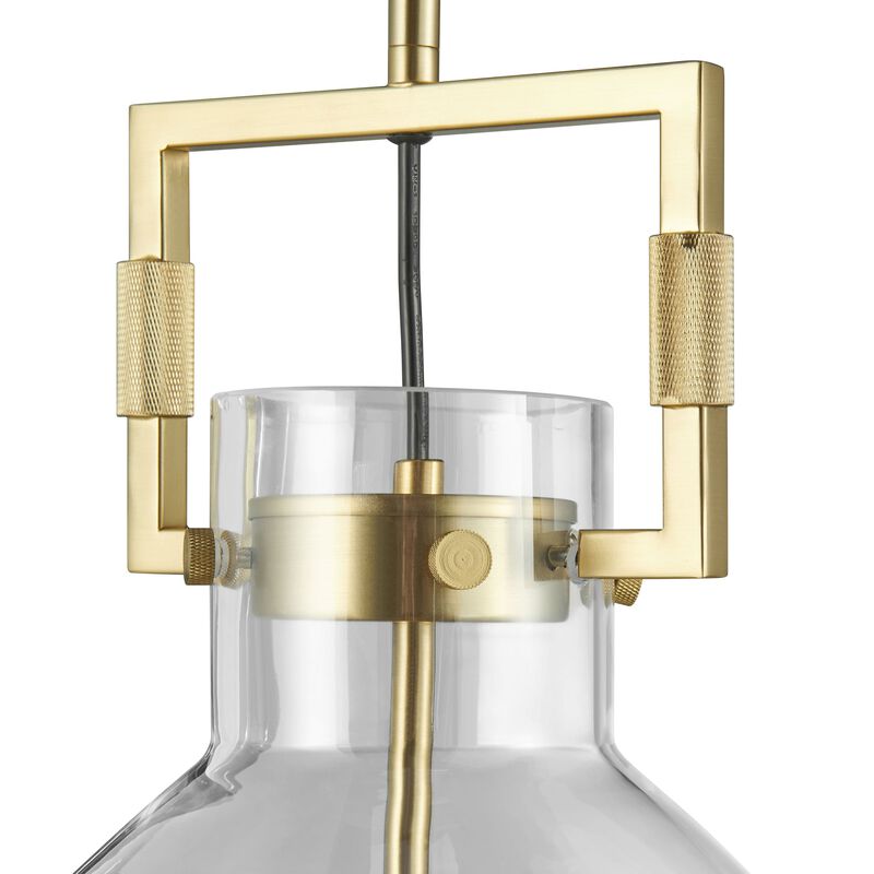 Cronus Pendant Gold Metal and Acrylic LED Light