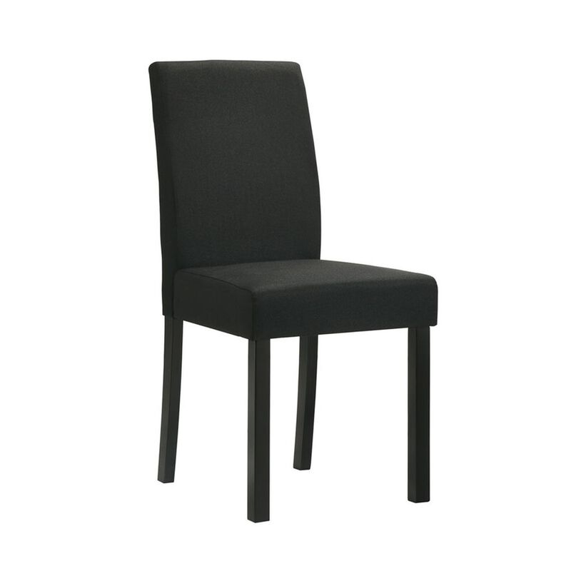 Syon Dining Chair Set of 4, Black Wood Frame, Fabric Seat and Backrest image number 0
