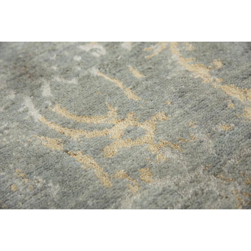 Hybrid Cut Pile Wool/ Tencel Rug, 2'6" x 10'