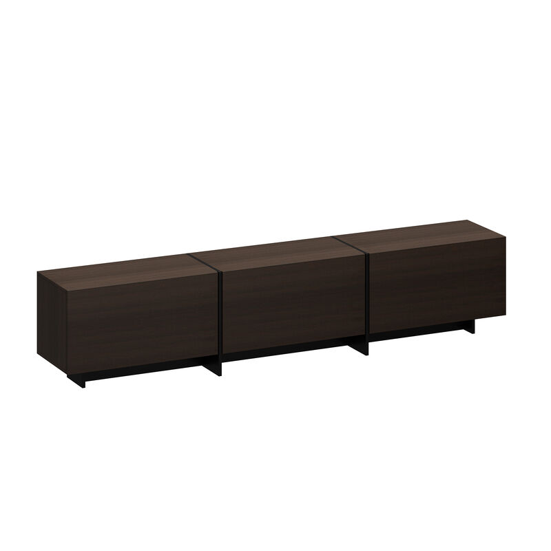 FUFU&GAGA Modern/Contemporary Dark Brown Tv Stand Integrated Tv Mount (Accommodates TVs more than 70-in),Brown