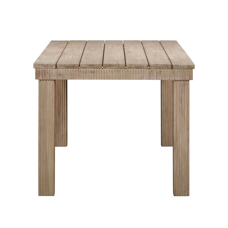 Cassie Natural Outdoor 75" Rectangular Dining Table