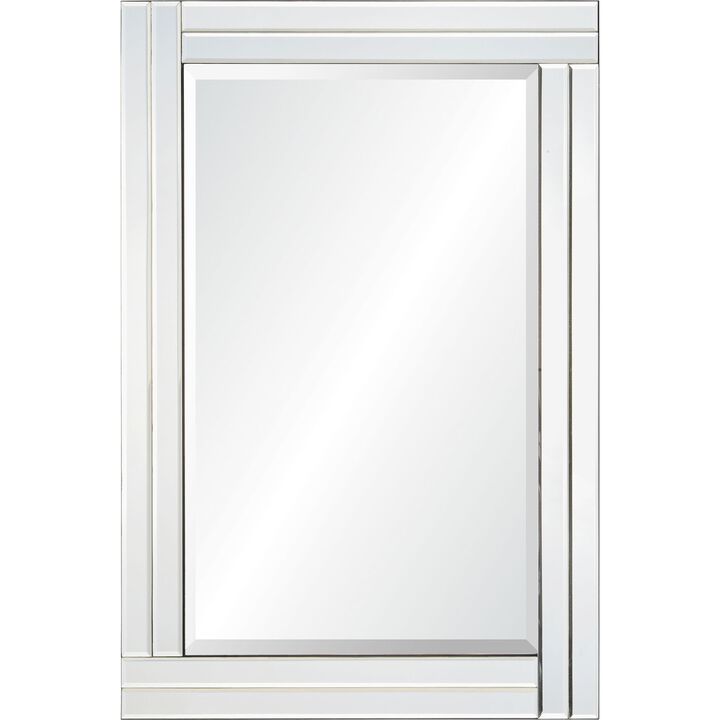 35" Clear Step Framed Rectangular Wall Mirror