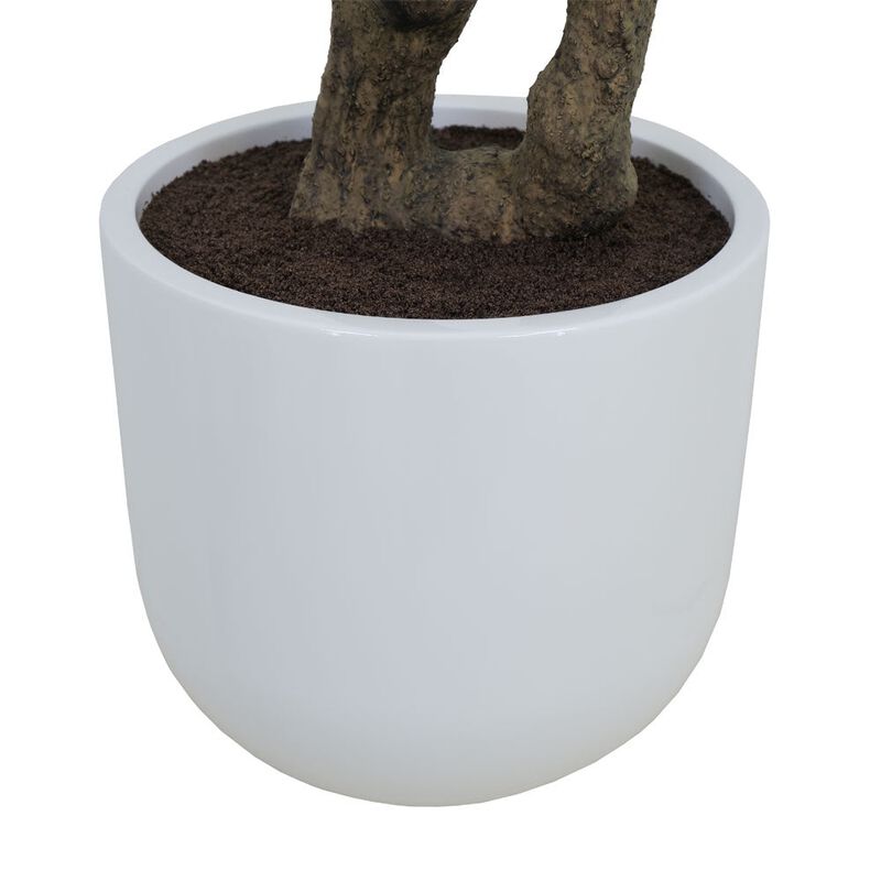 7.5' Faux Potted Olive Tree image number 3