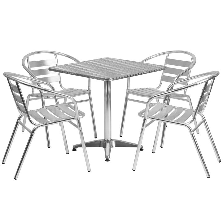 27.5SQ Aluminum Table Set
