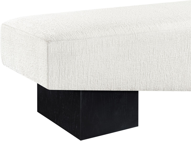 Meridian Furniture Alora Cream Fabric Bench