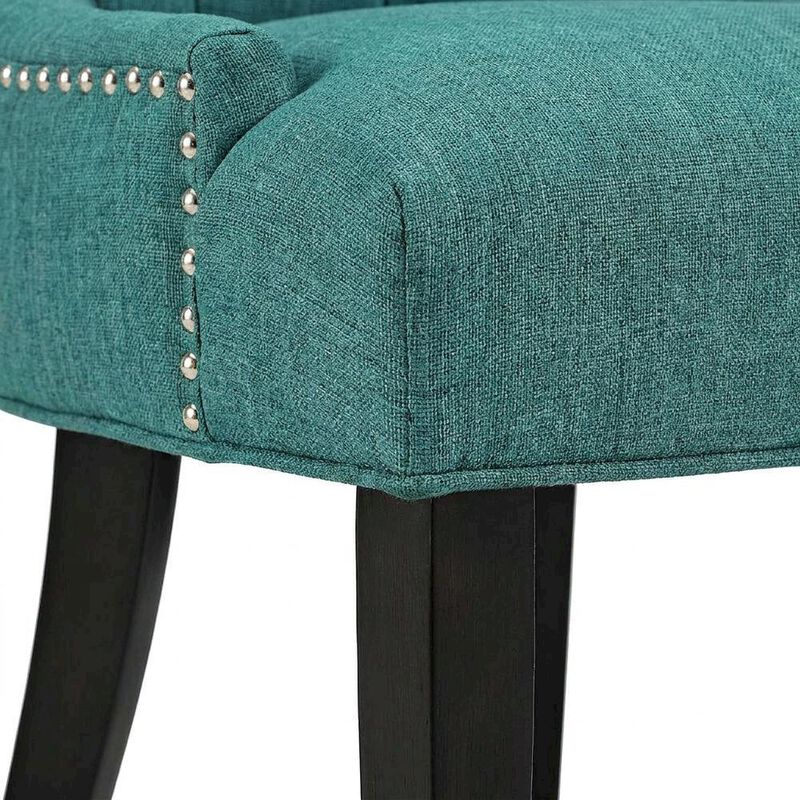 Tufted Upholstered Fabric Dining Chair for Kitchen and Dining Room, Beige image number 6