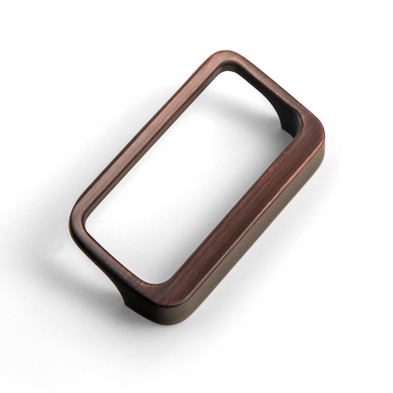 Goo-Ki Oil Rubbered Bronze Cabinet Pulls with Hole Center 2.5''(64MM),Modern Zinc Alloy Finger Pulls for Drawer,Wardrobe,Cupboar