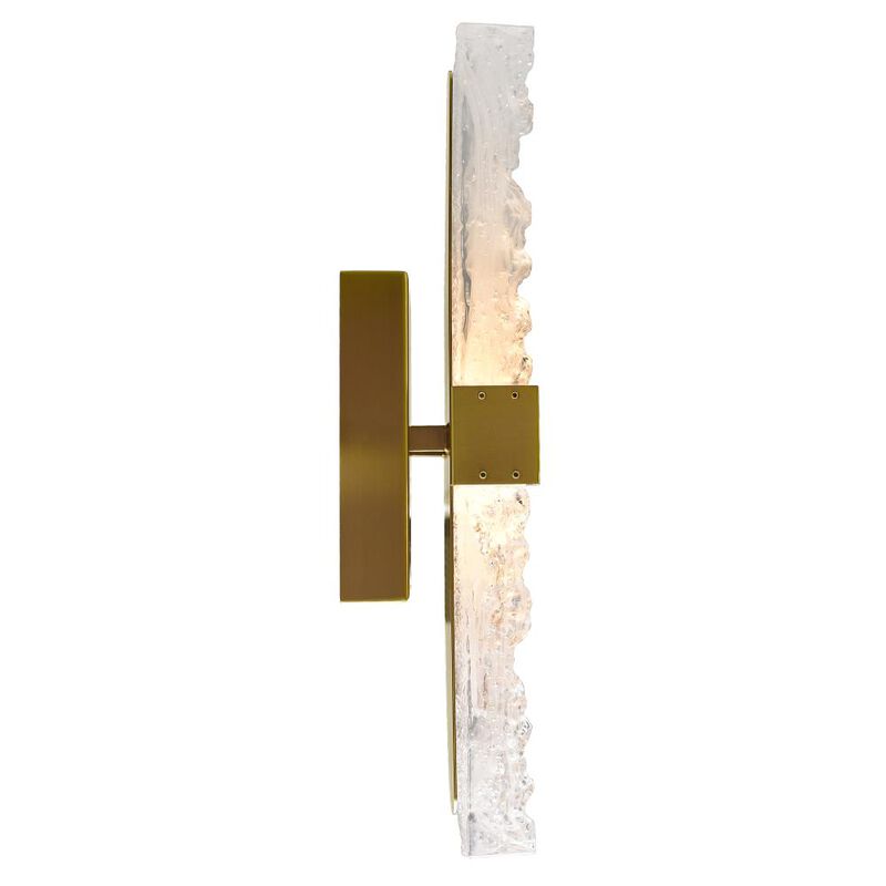 Lava Integrated LED Brass Wall Light