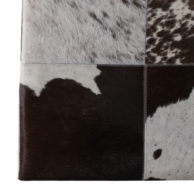 Hair On Hide Patchwork Ottoman image number 4
