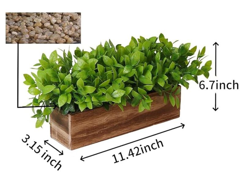 Artificial Boxwood Plants Outdoor Home Decor Potted Rectangular image number 2