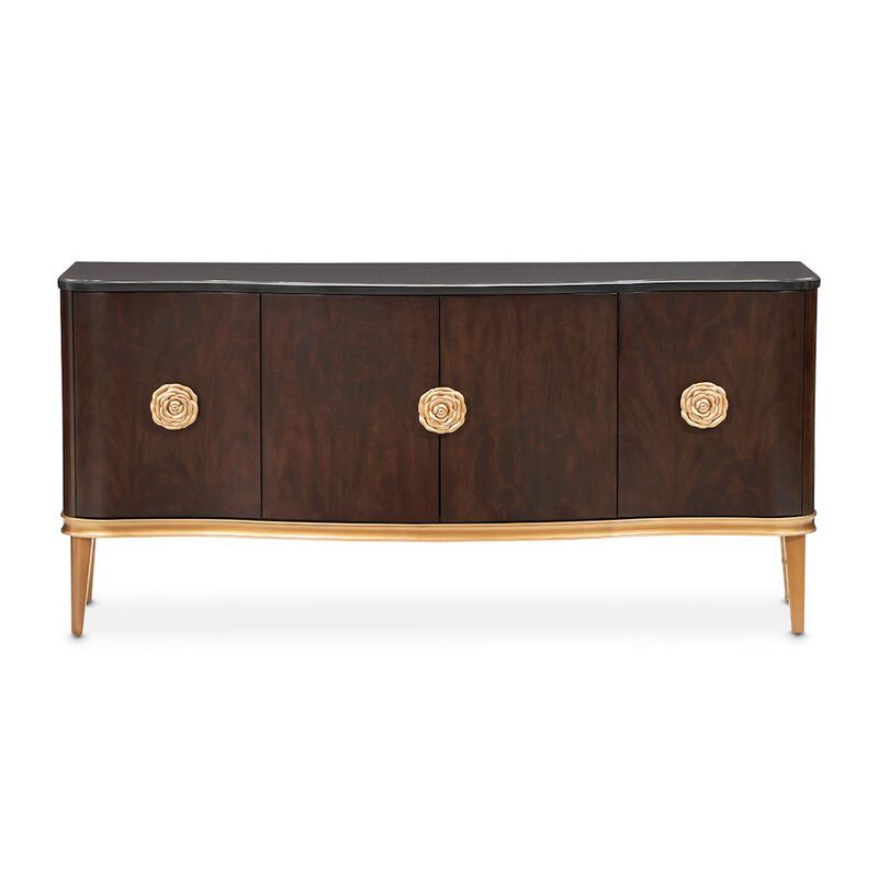 Michael Amini Camellia Field Sideboard - Warm Pecan
