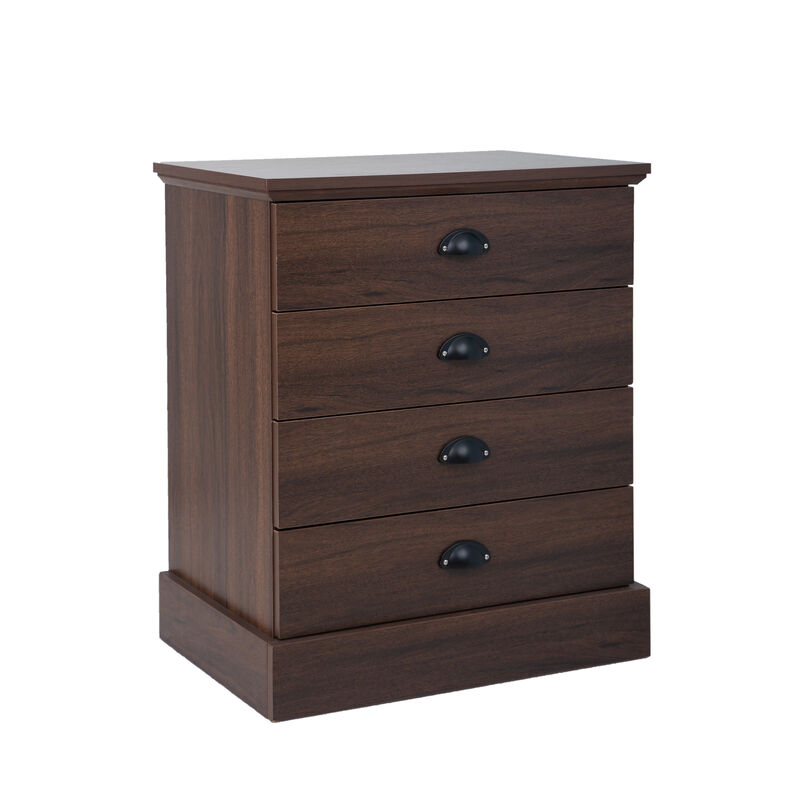 4-Drawer Wood Nightstand