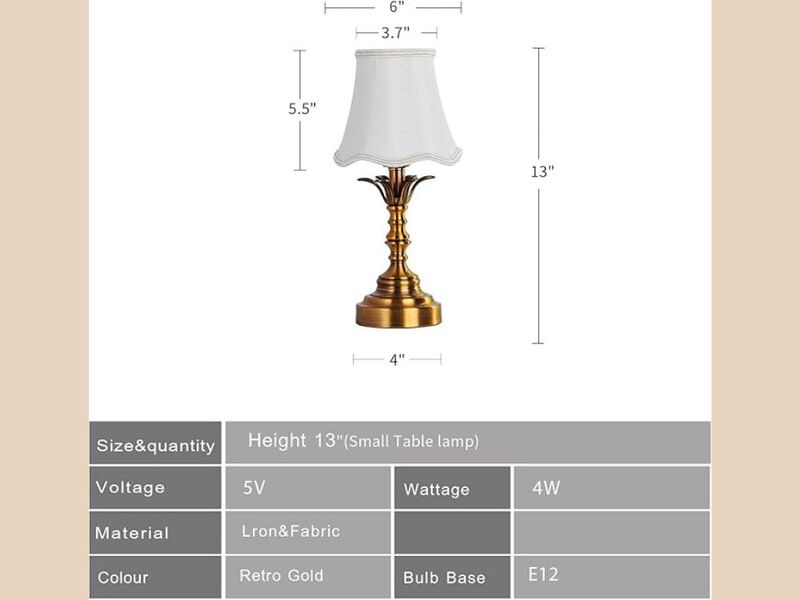 Tiffany Style Table Lamp, White Stained Glass Lamp for Bedroom, Living Room, Home Office image number 2