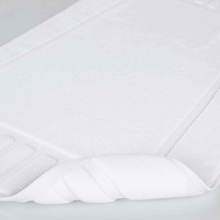 Modern Absorbent Cotton Bath Mat Set of 2 with Washable Fabric