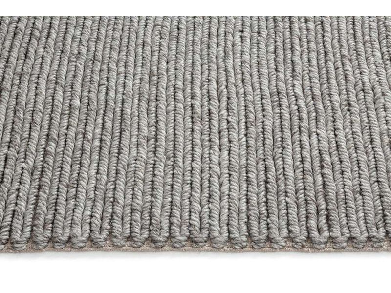 Moa Grey Herringbone Braided Wool Rug image number 2