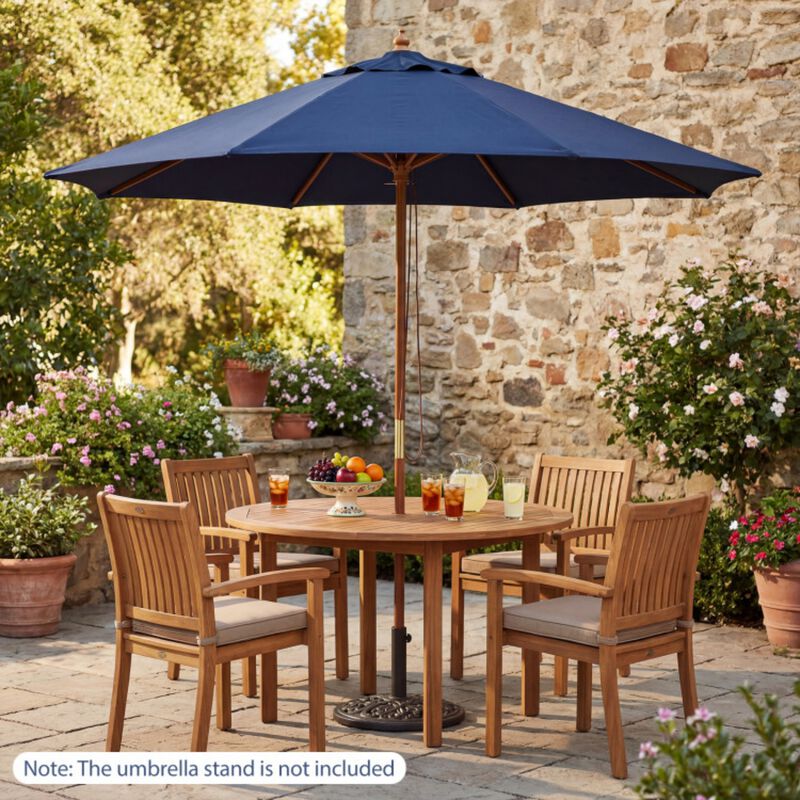 cheap patio umbrella with table IdealHouse 9FT Outdoor Patio Umbrella Table Market Umbrella with Push Button Tilt and Crank 8 Sturdy Ribs UV Protection Waterproof for Garden Deck