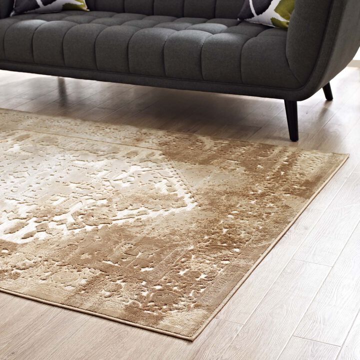 Modway Rosina Distressed Vintage Medallion 5x8 Area Rug