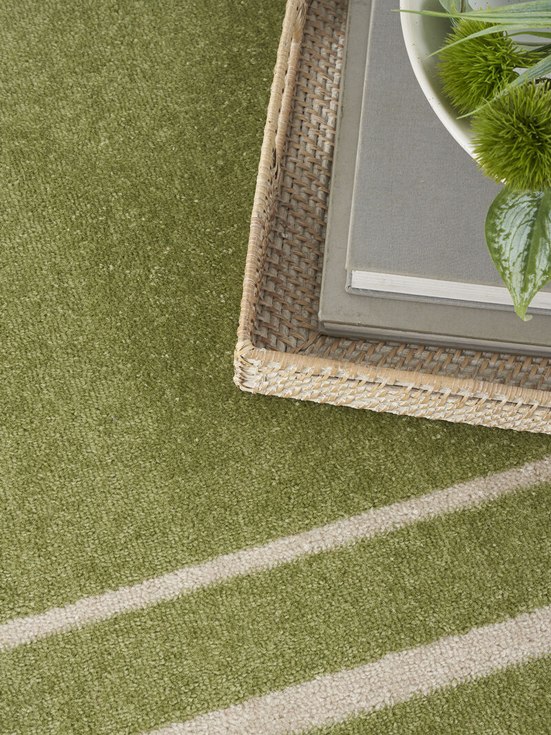 Nourison Essentials NRE02 Green/Ivory 5' x 7' Rug image number 11