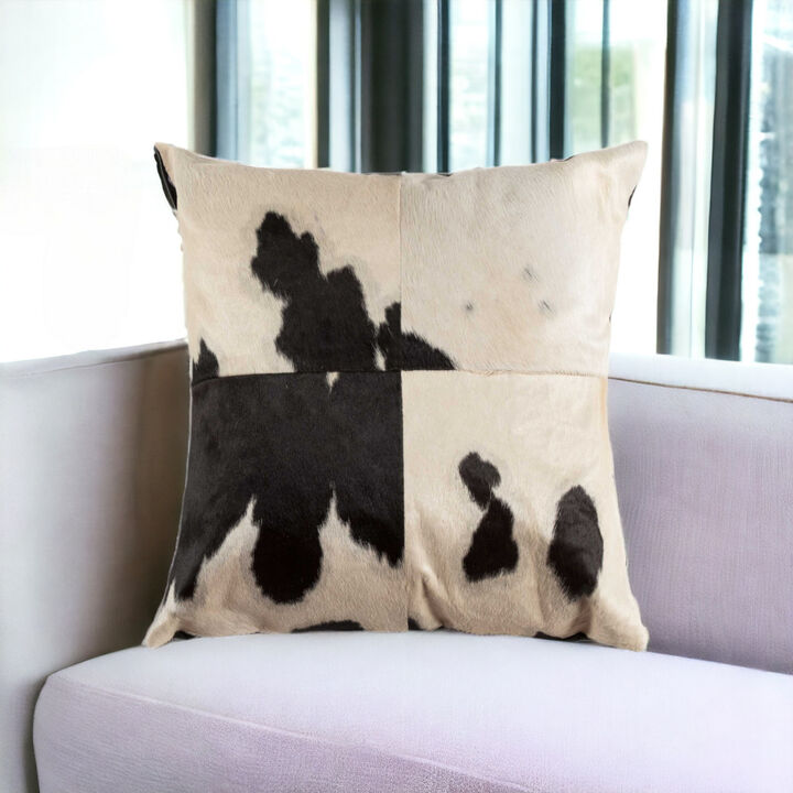 Genuine Cowhide Throw Pillow Cover for Sofa, Couch, or Living Room Decor